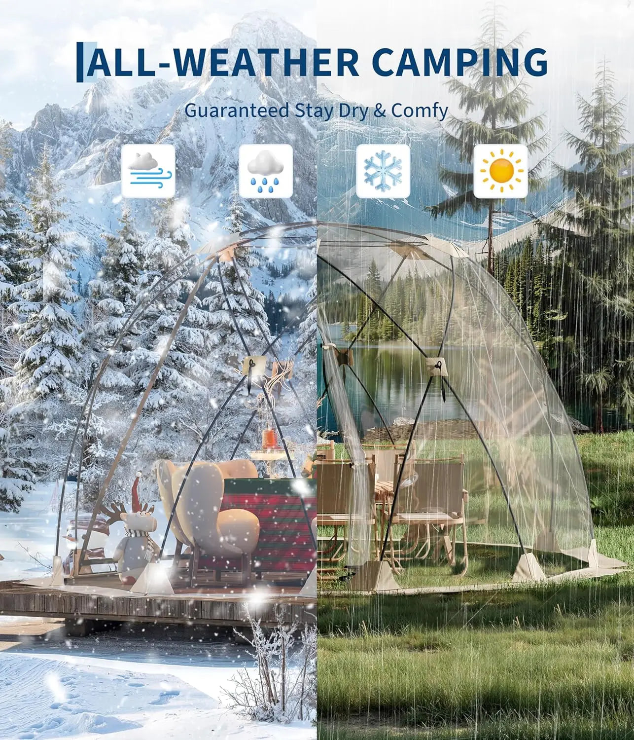 TWISTER.CK Outdoor All Weather Pop Up Garden Dome Tent Rainproof