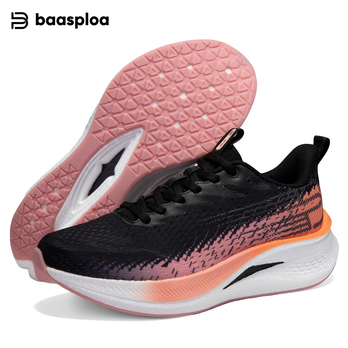 Baasploa Women Running Shoes Carbon Plate Non Slip Breathable Sneakers