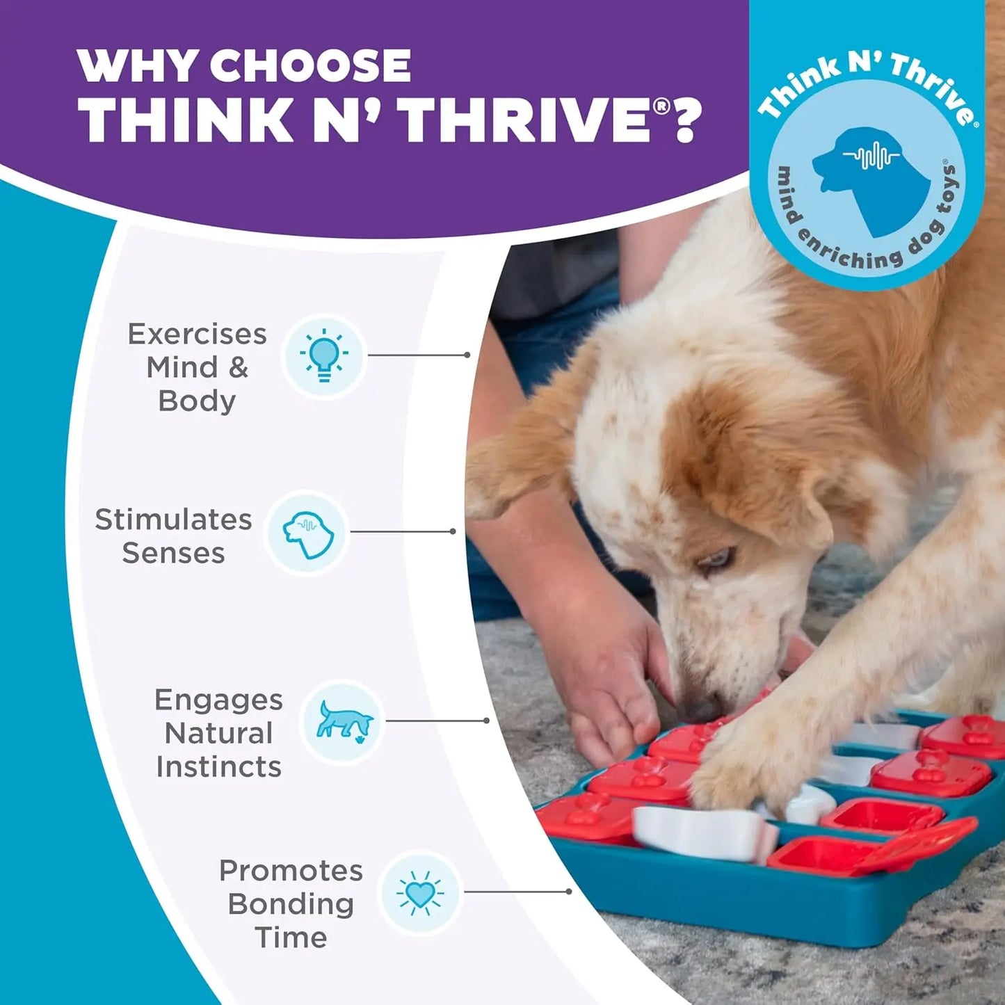 Nina Ottosson Dog Brick Treat Puzzle Toy for Mental Stimulation
