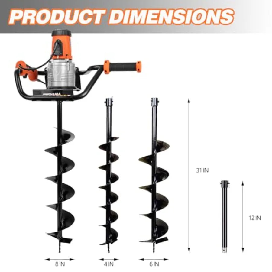 SHXI Electric Post Hole Digger 1700W Corded Earth Auger