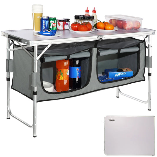 VEVOR Folding Camping Kitchen Table for Outdoor Use and Travel