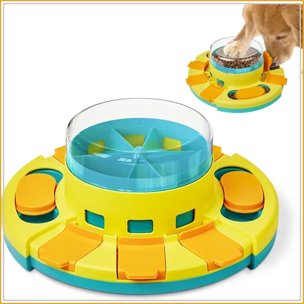 Dog Puzzle Toy Dual Level Slow Feeder Treat Dispenser