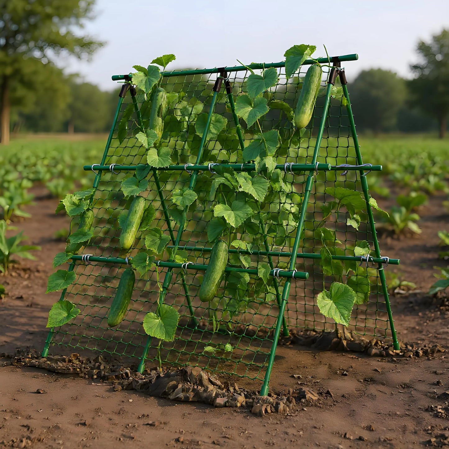 HiMISS Metal A-Frame Garden Trellis For Climbing Plants