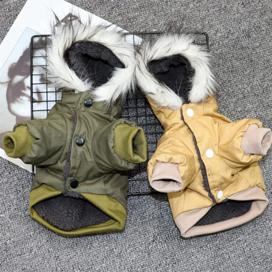 Winter Warm Dog Jacket Hoodie for Small and Medium Dogs
