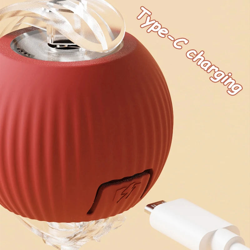 Interactive Cat Ball Toy Automatic Rolling Rechargeable Smart Pet Toy