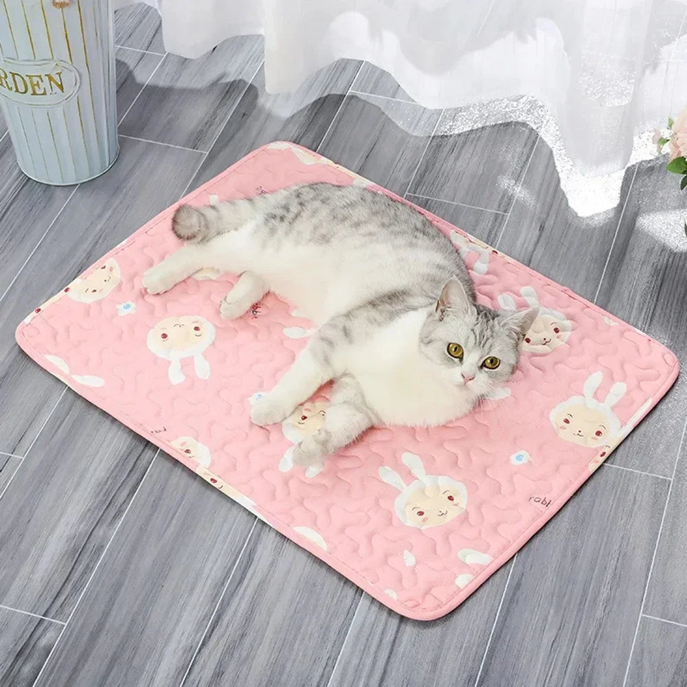 NONECN Cooling Ice Silk PetCare Bed Mat For Dogs Cats