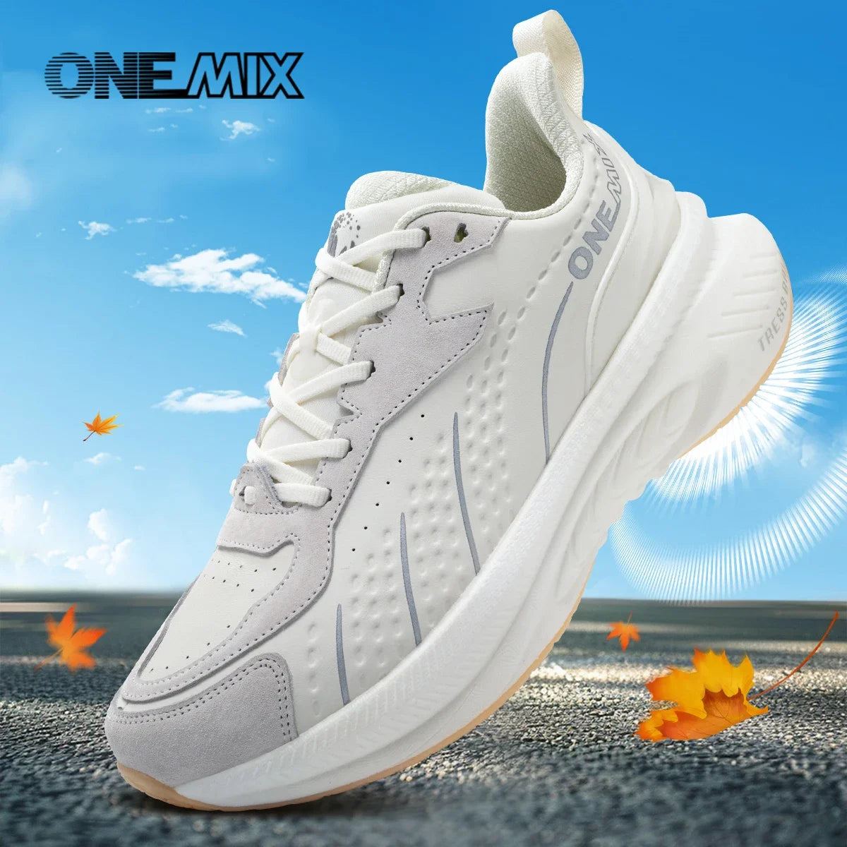 Onemix Winter Training Running Shoes Unisex Leather Warm Comfort