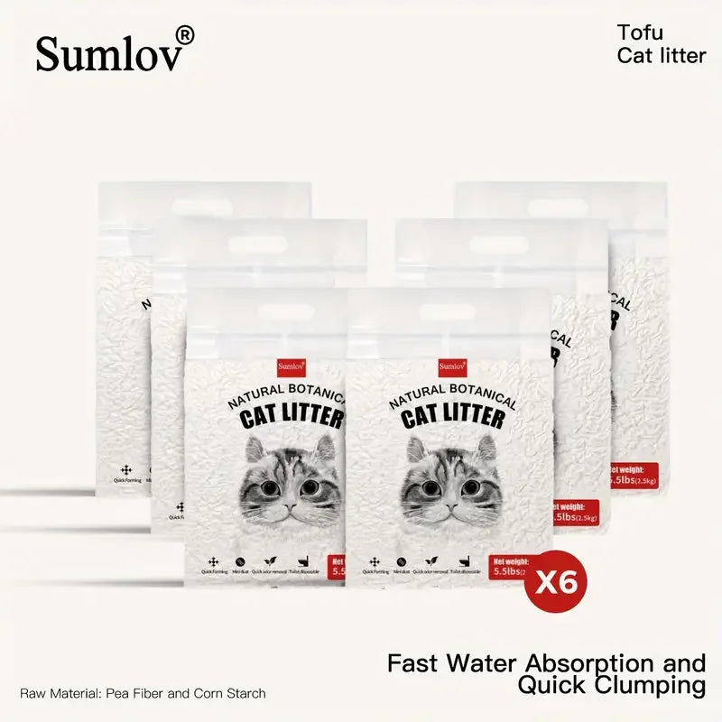 Tofu Cat Litter Natural Botanical Dust-Free Flushable Odor Control