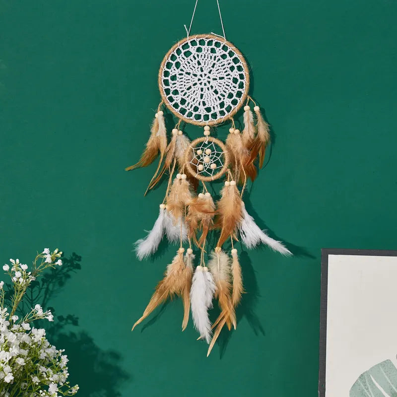 Dream Catcher 5-Piece Moon Dream Chaser Bohemian Wall Decor