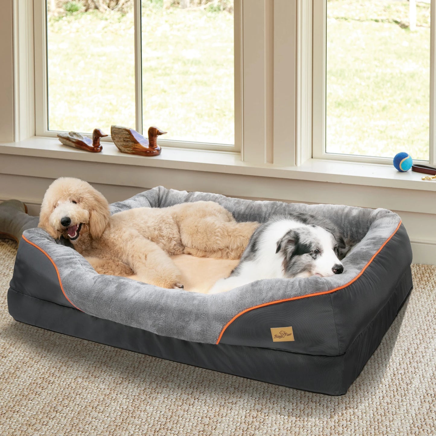 Bingopaw Dog Bed Hypoallergenic Waterproof With Removable Washable Cover