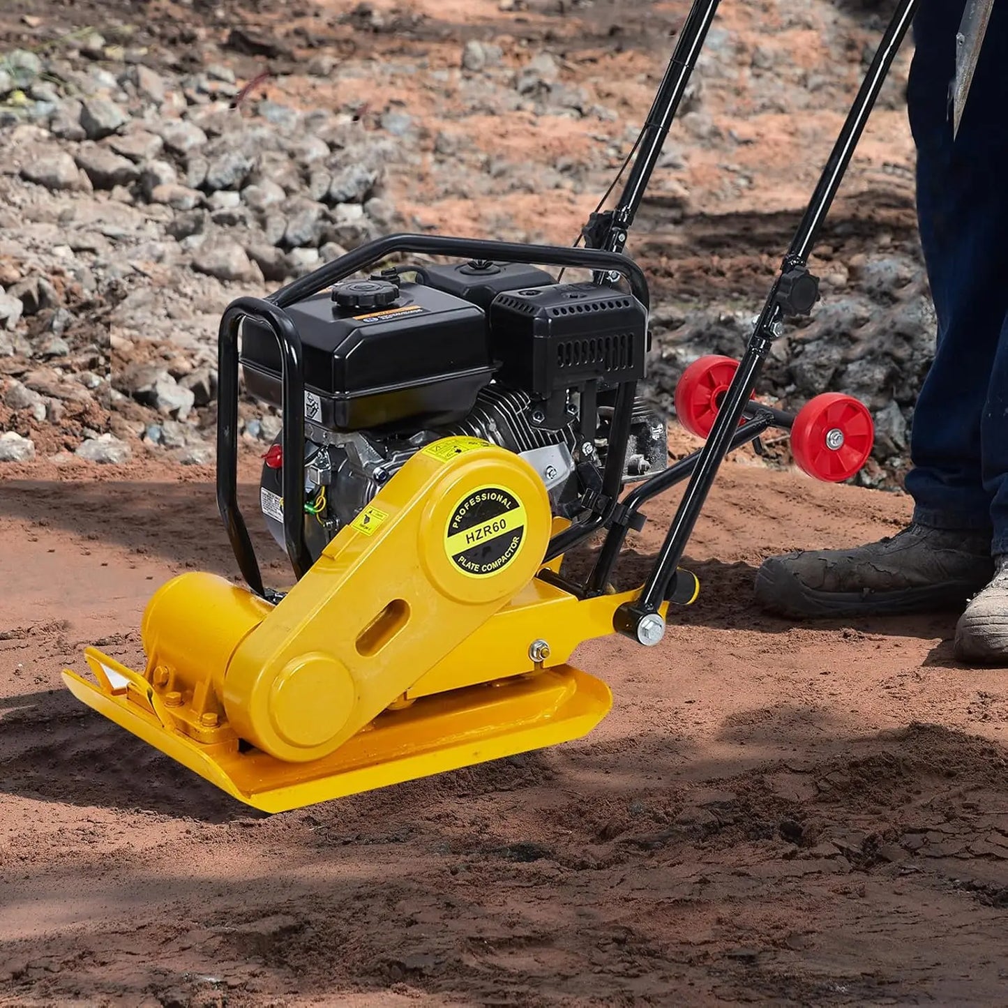 Twister.CK Plate Compactor 7HP 212cc Gas Engine 4200 Lbs Force