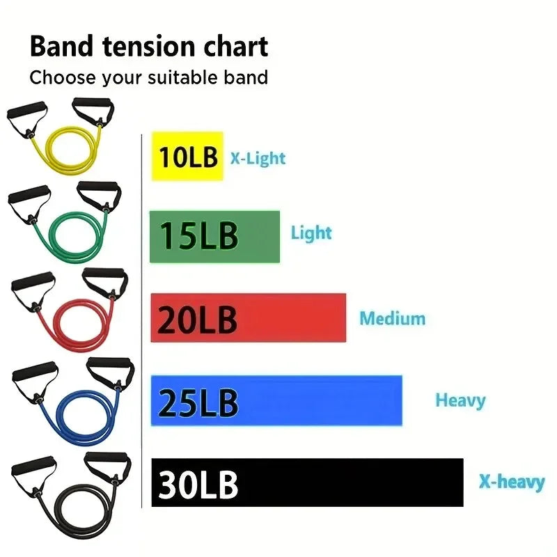Resistance Bands With Handles For Home Gym And Portable Fitness