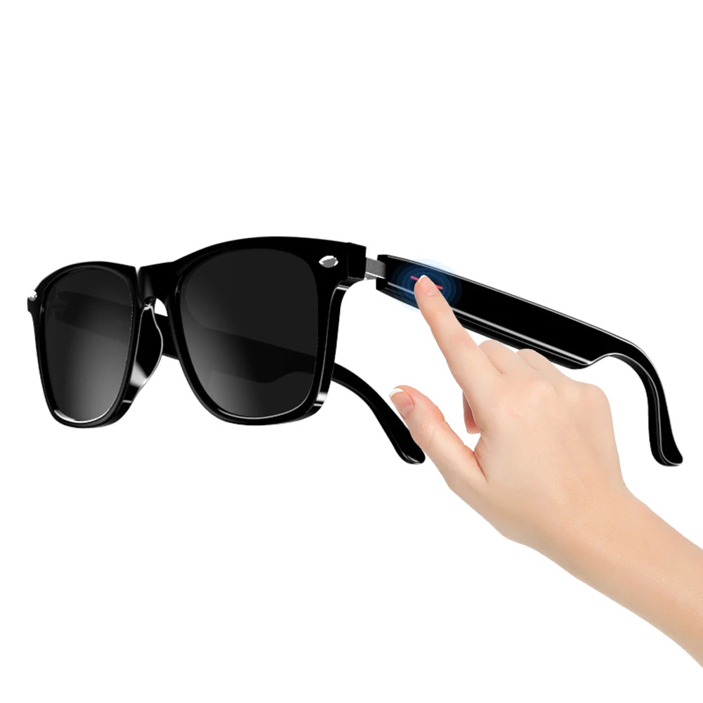 Smart Glasses AI Voice Assistant Camera Glasses Open Ear Sound Mic & Speakers Outdoor Sport Glasses with Camera for Women Men
