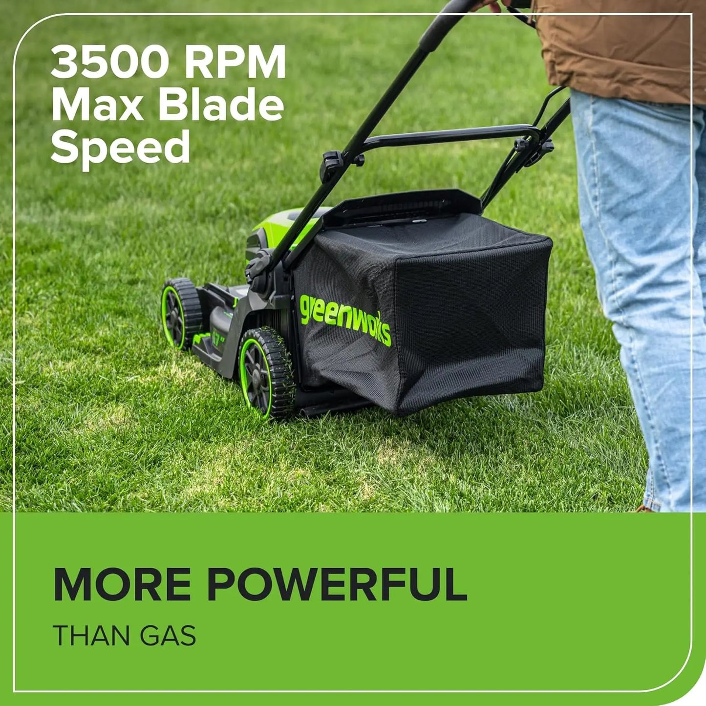 60V Cordless Lawn Mower 2-in-1 Mulching Bagging 4.0Ah