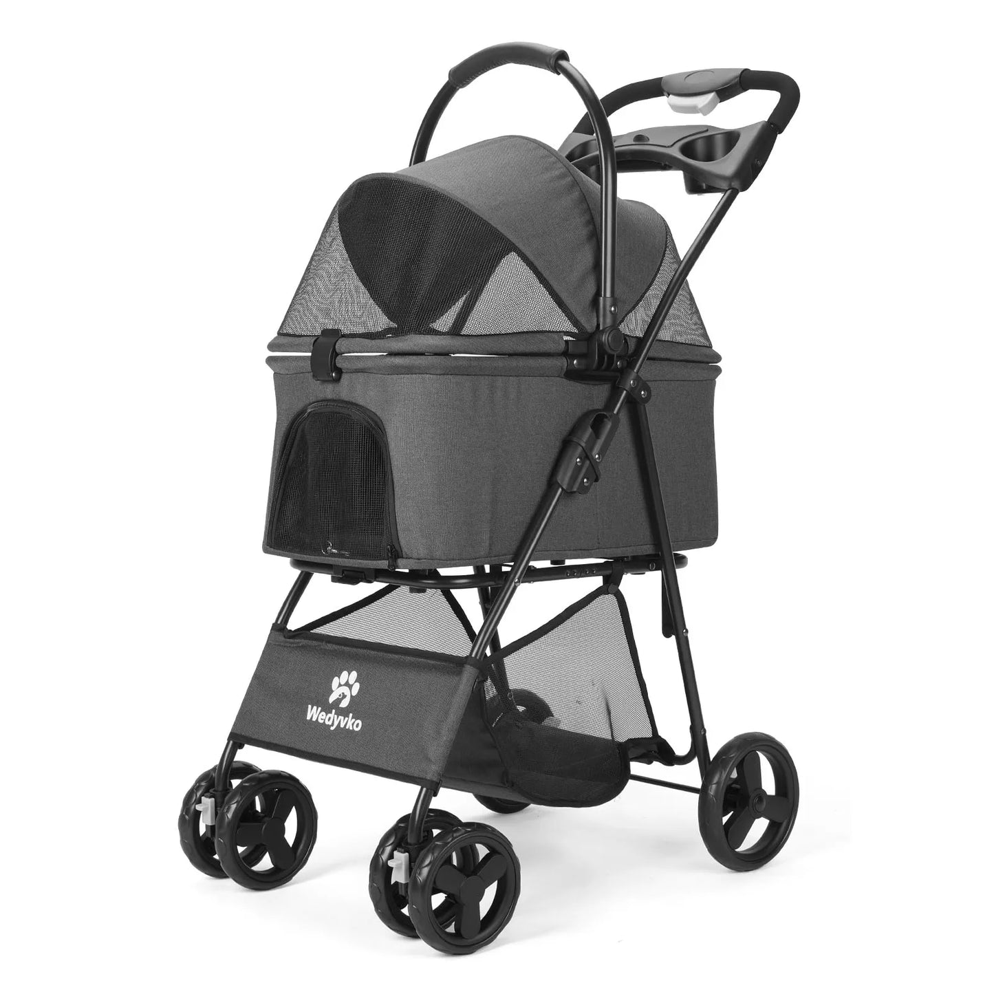 3 In 1 Pet Stroller With Removable Carrier For Small And Medium Pets