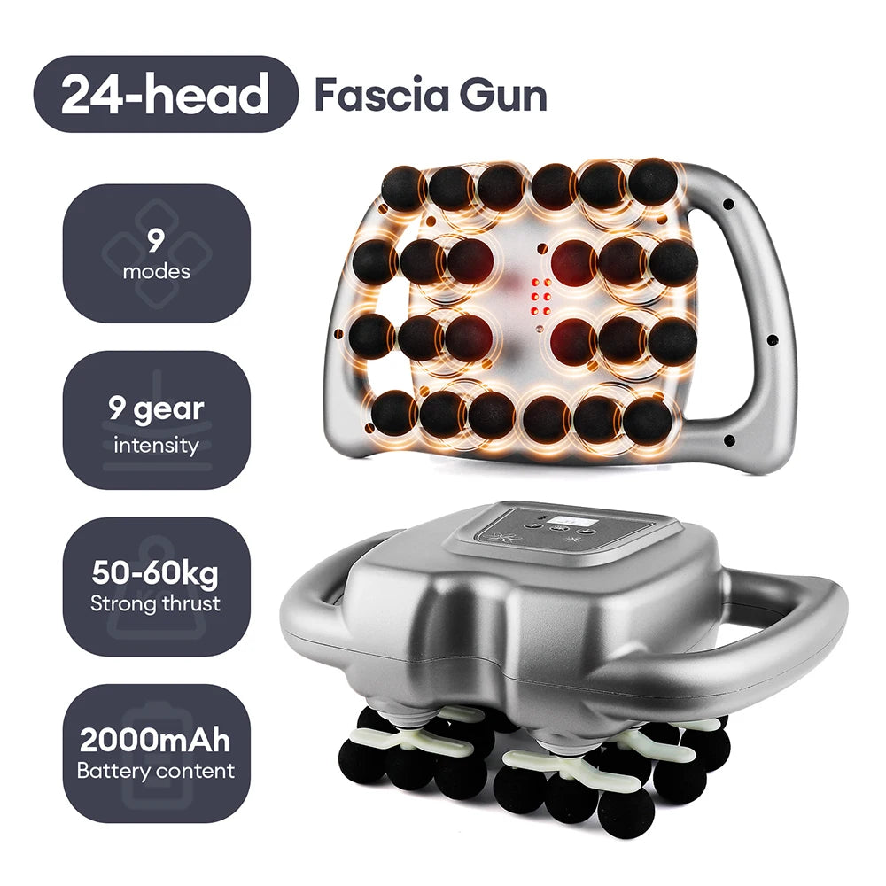 Foreverlily 16-Head Fascia Massage Gun High Frequency Vibration