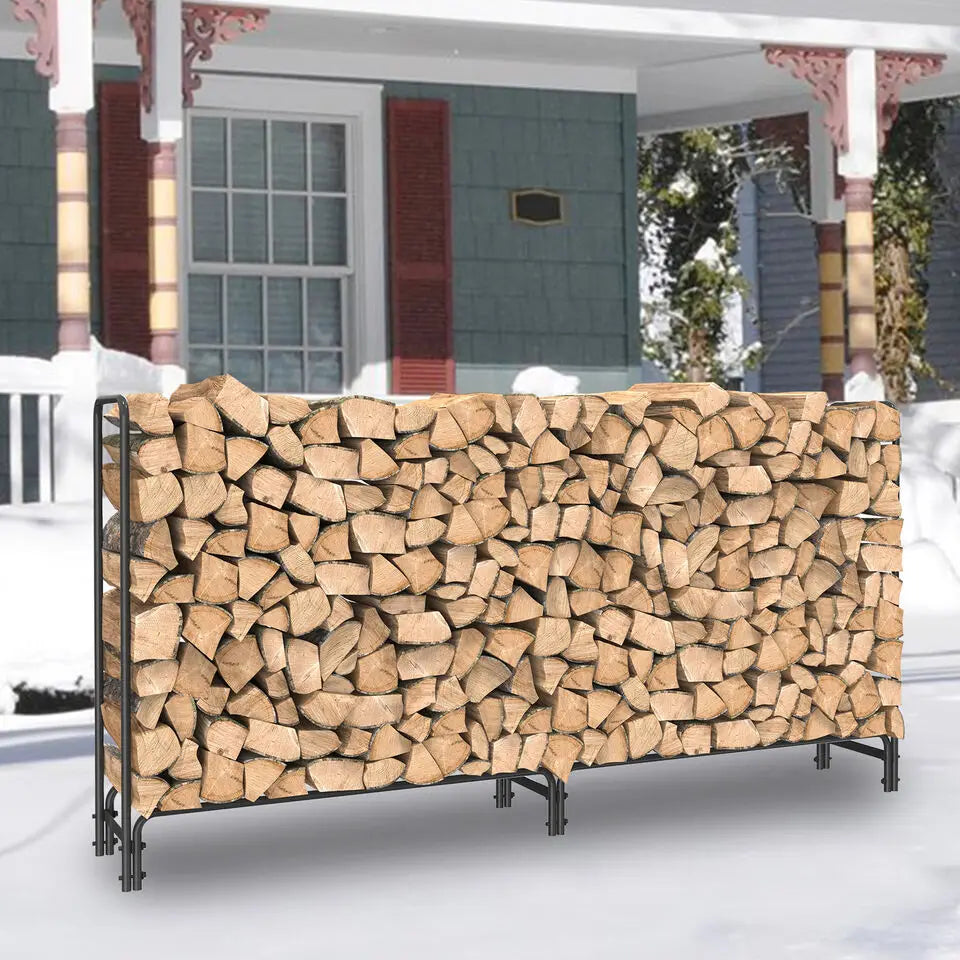 Heavy Duty Firewood Log Rack For Indoor And Garden Storage
