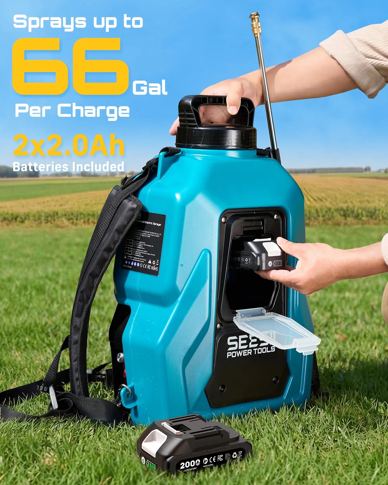 Seesii Electric Lithium Sprayer 100psi Yard Sprayer for Makita 18V