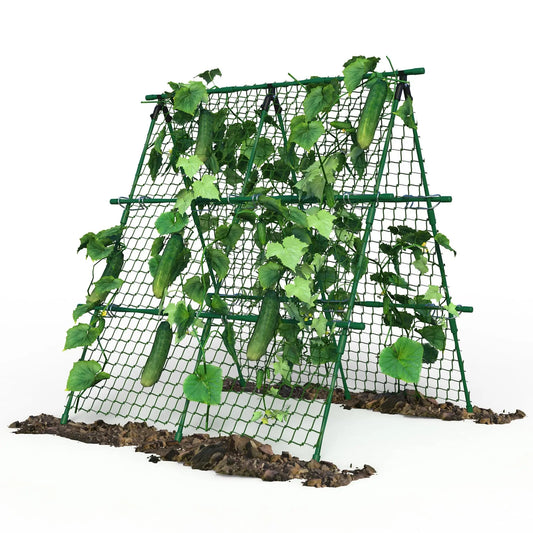 HiMISS Metal A-Frame Garden Trellis For Climbing Plants