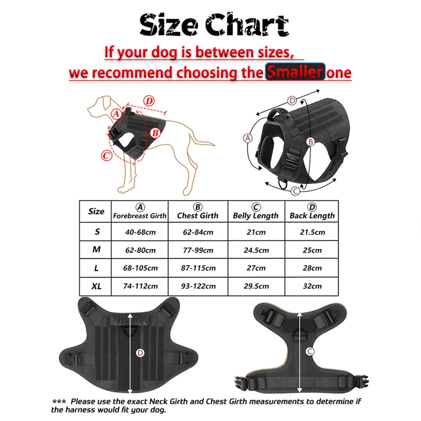 PETRAVEL Tactical Dog Harness Vest With Molle Pouches