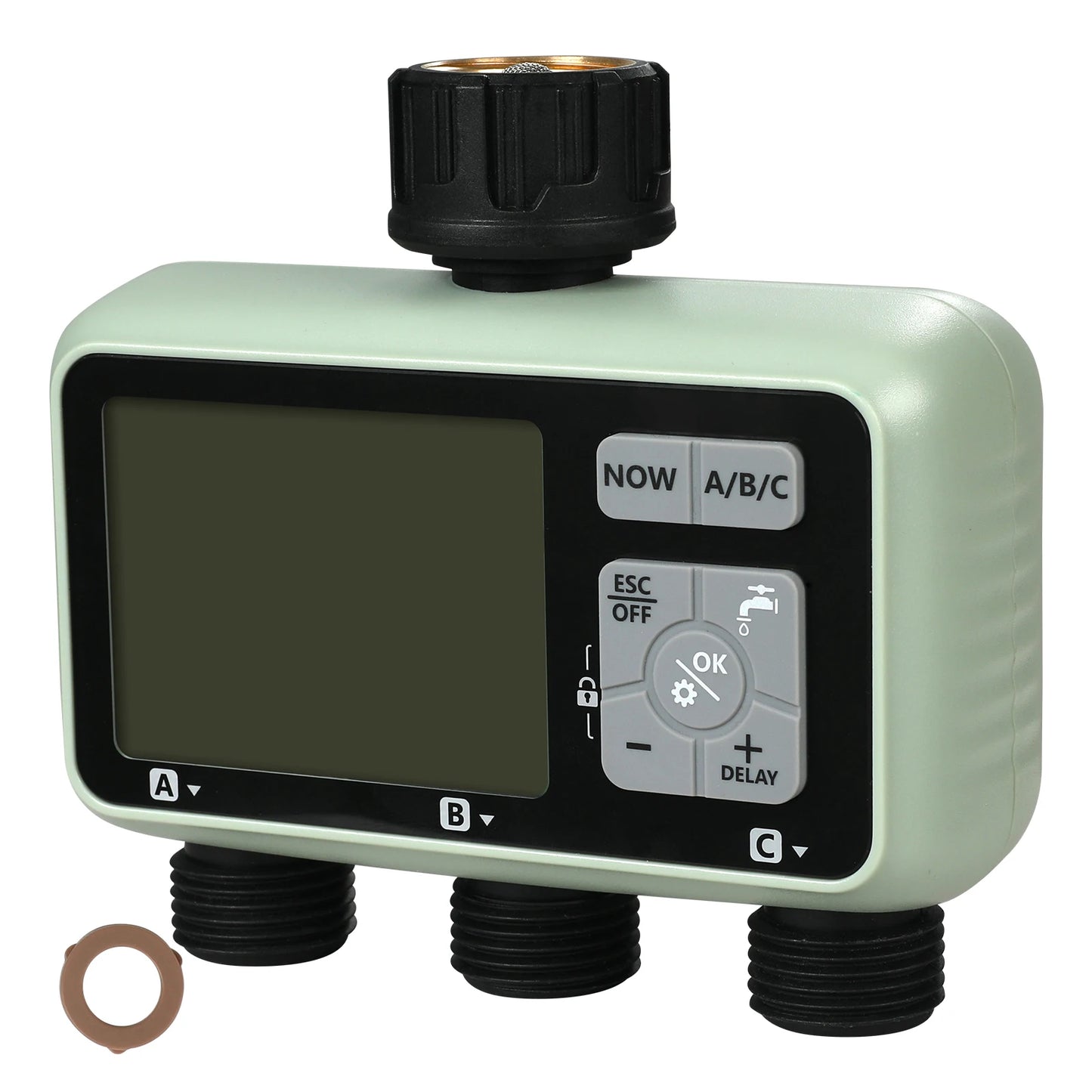 SucceBuy 3-Outlet Water Timer With LCD Display And Rain Delay