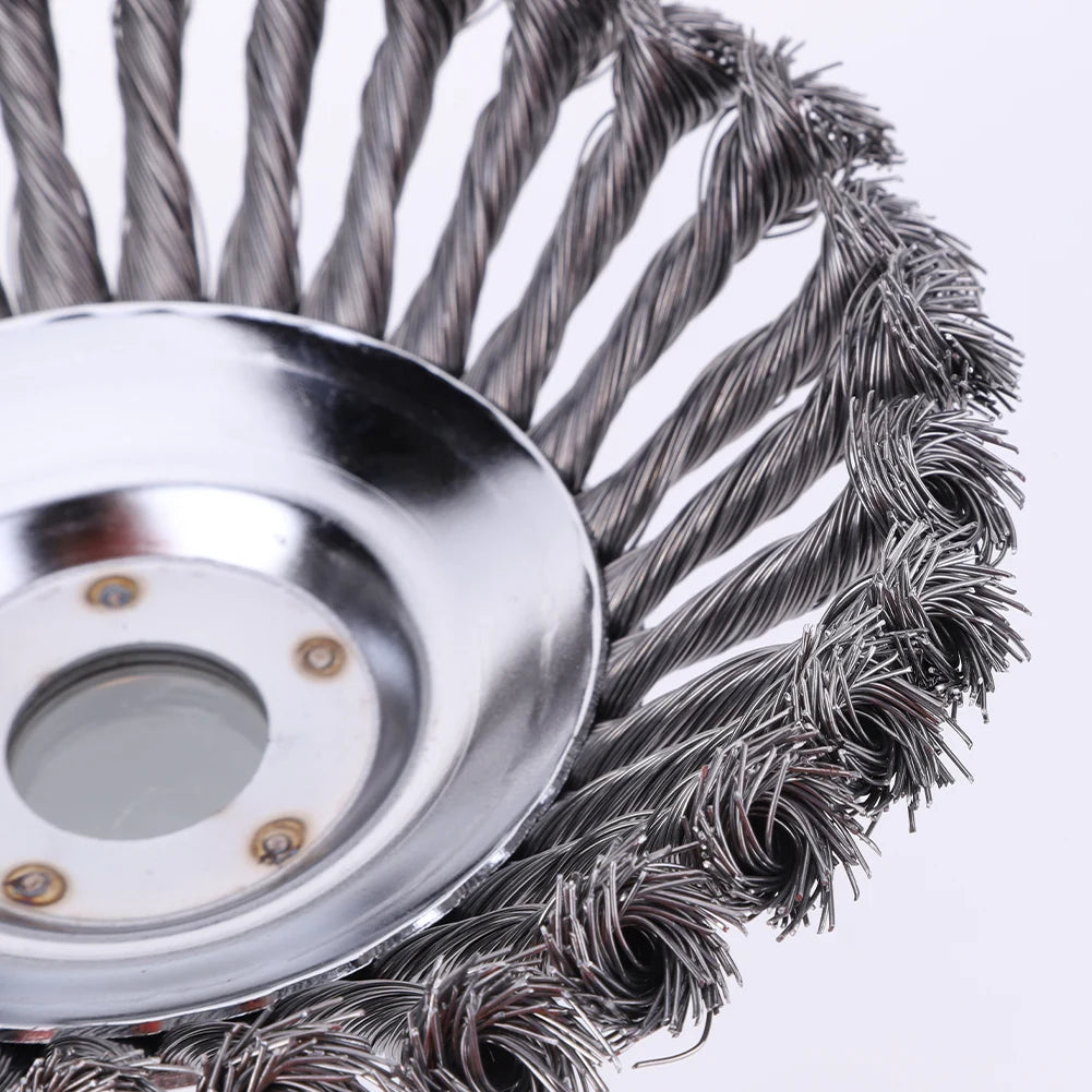 VODOOL Knot Wire Wheel Brush Disc For Weeds And Grass