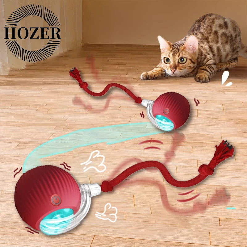 Interactive Cat Ball Toy Automatic Rolling Rechargeable Smart Pet Toy