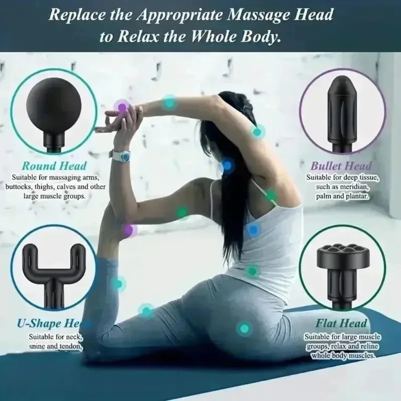 DIAMRI Mini USB Massage Gun Portable for Neck Shoulders Back
