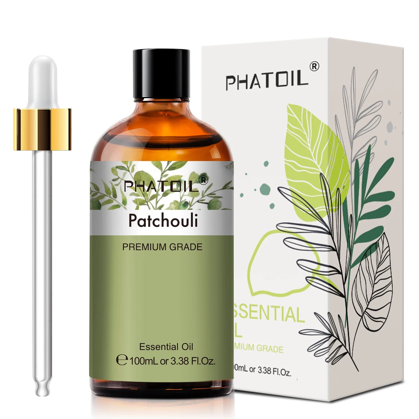 PHATOIL Pure Natural Essential Oils Lavender Jasmine Vanilla Eucalyptus