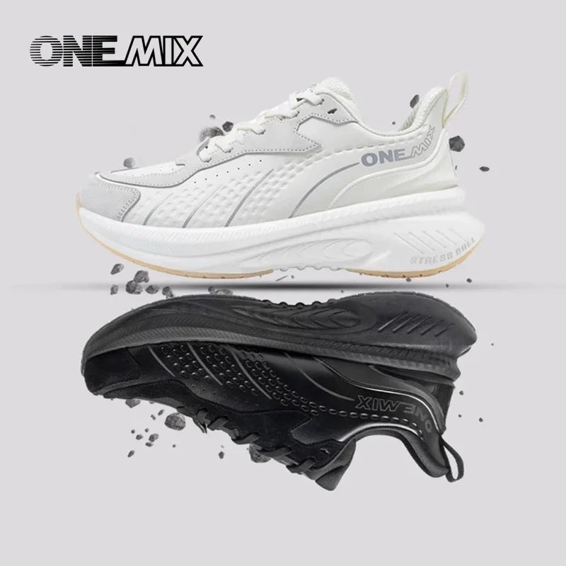 Onemix Winter Training Running Shoes Unisex Leather Warm Comfort