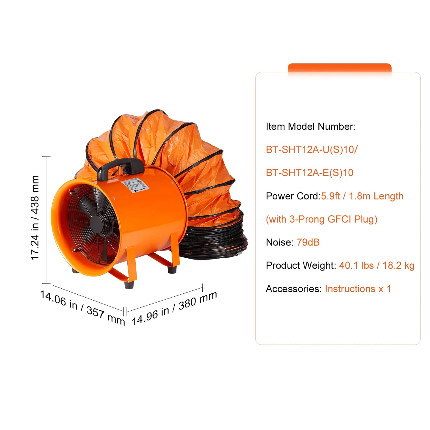 SucceBuy Industrial Exhaust Fan Ventilator For Home And Warehouse