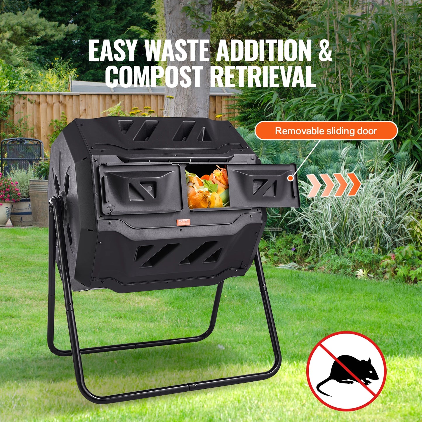 SucceBuy Tumbling Composter for Garden and Kitchen Use