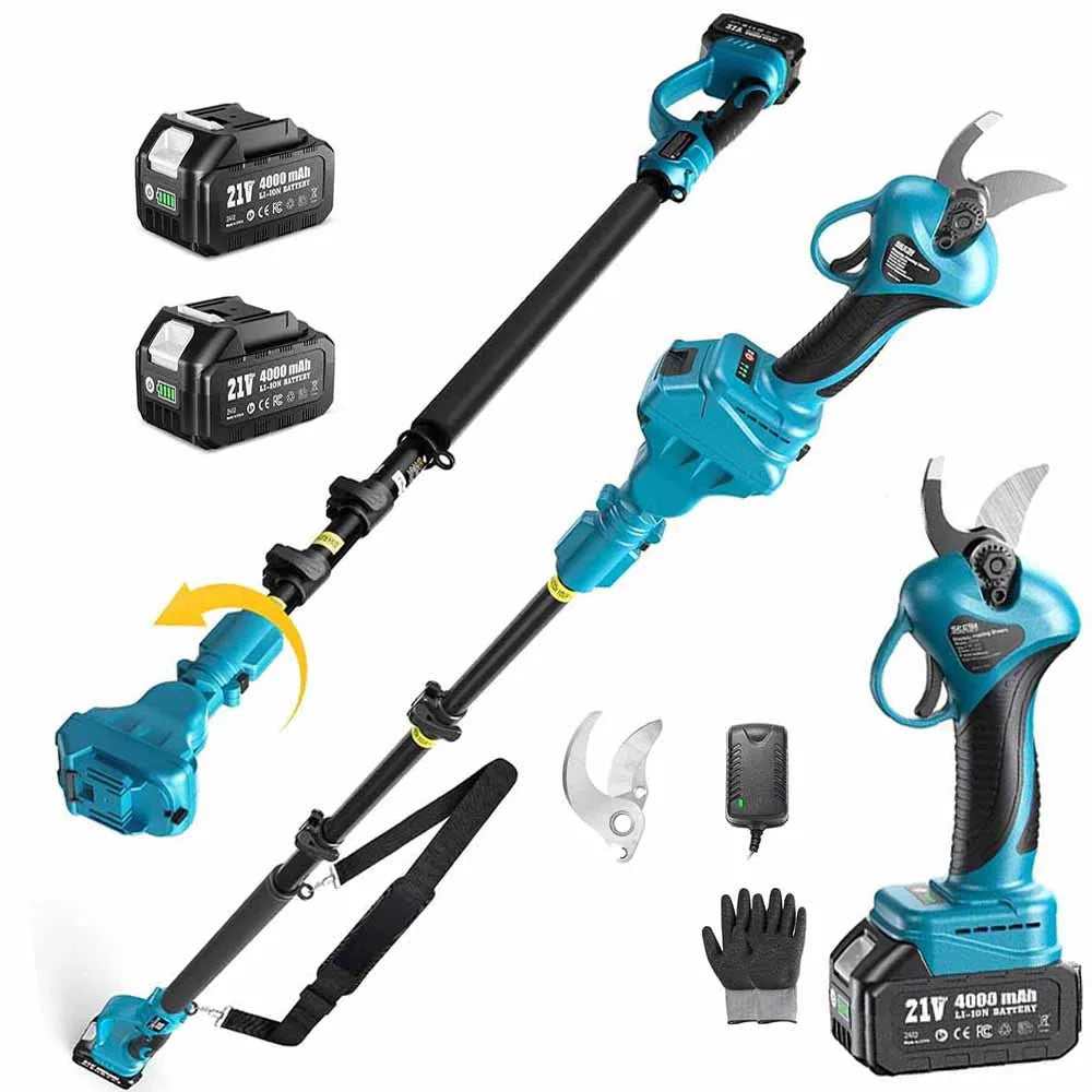 Seesii 2-In-1 Cordless Brushless Pruning Shears With Telescopic Pole