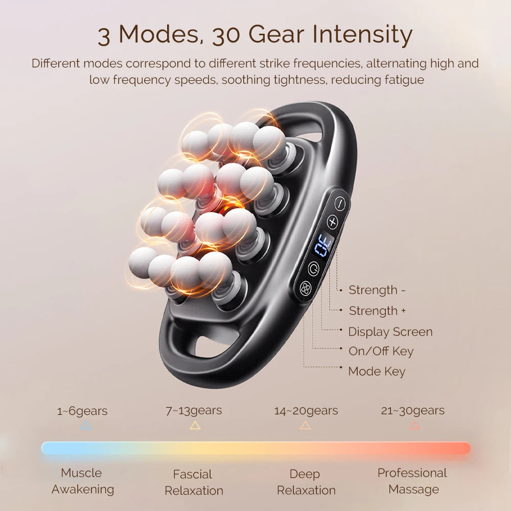 Foreverlily 16-Head Fascia Massage Gun High Frequency Vibration