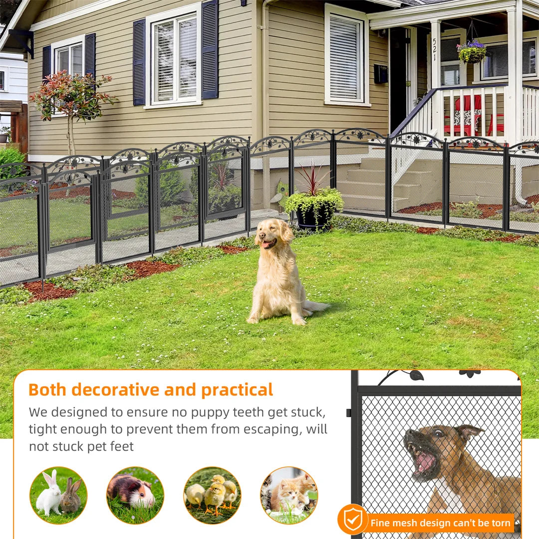 BINGOPA 8-Panel Heavy Duty Dog Playpen With Waterproof Pad