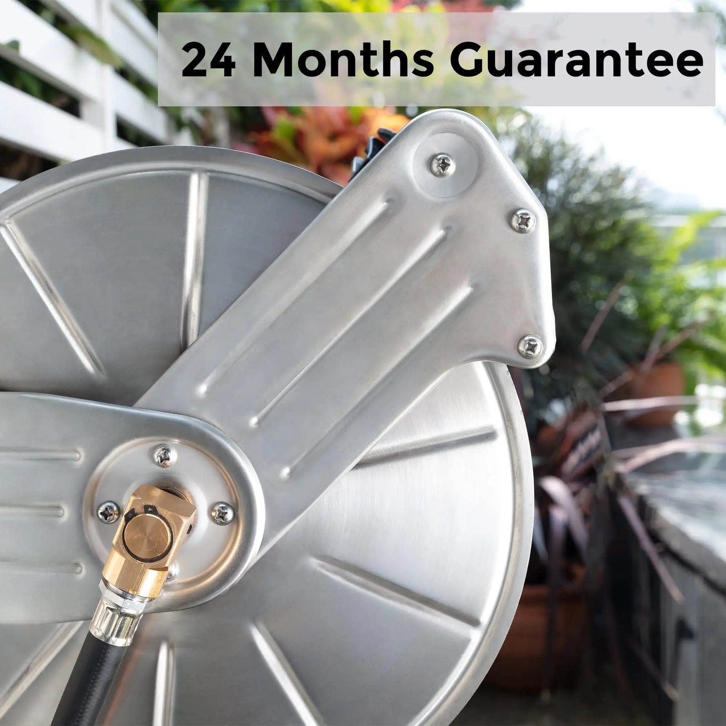 Giraffe Tools Stainless Steel Garden Hose Reel Wall Mounted