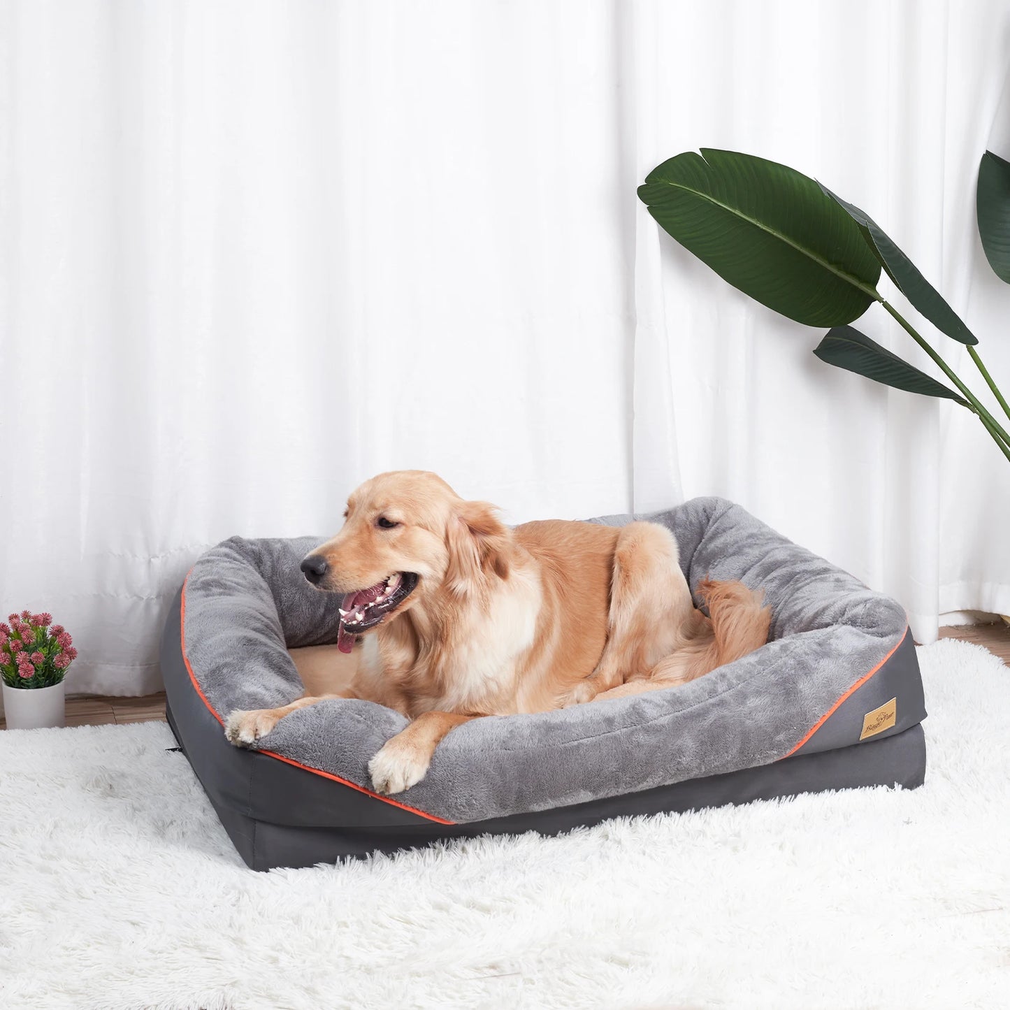 Bingopaw Dog Bed Hypoallergenic Waterproof With Removable Washable Cover