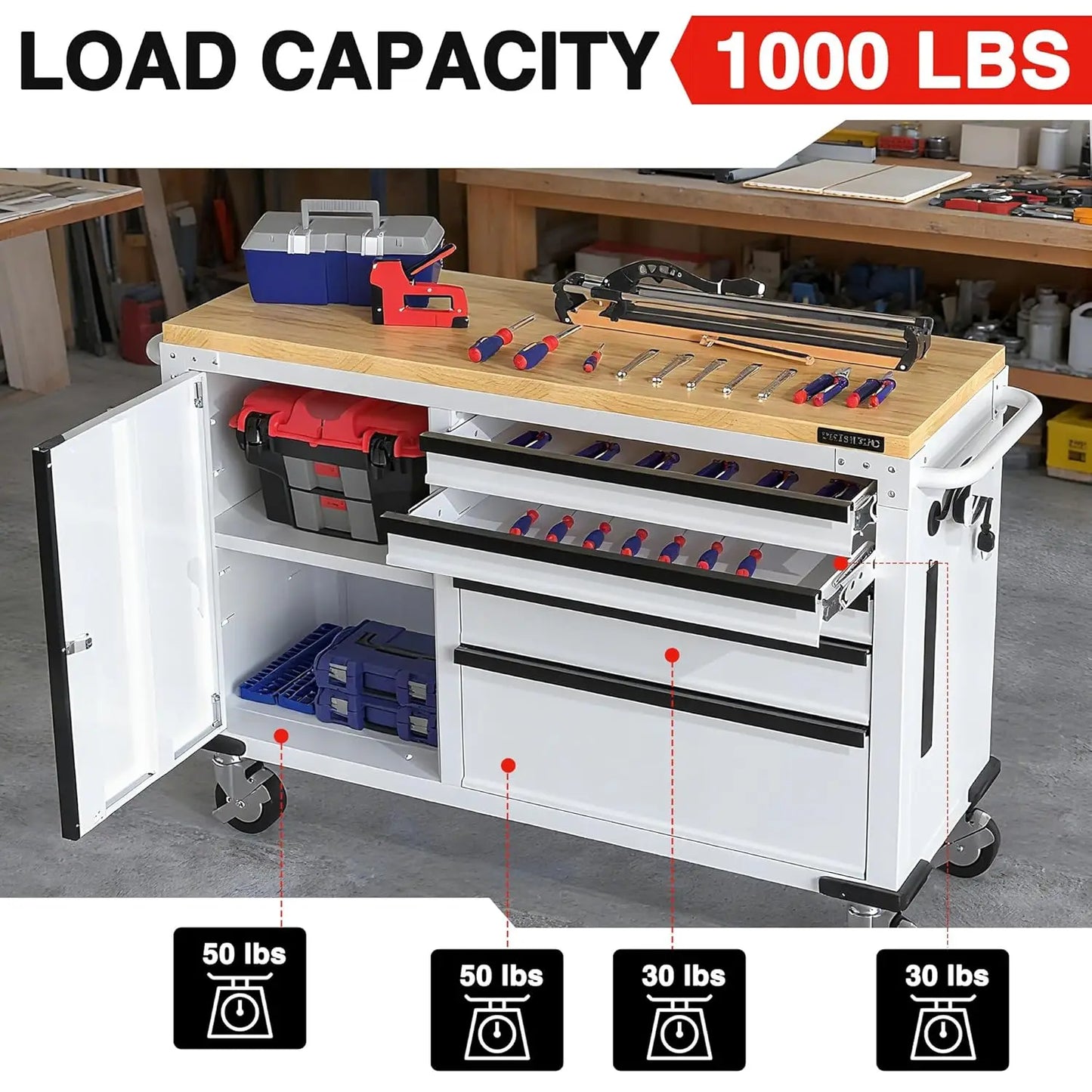 Heavy Duty Rolling Tool Chest With Locking System
