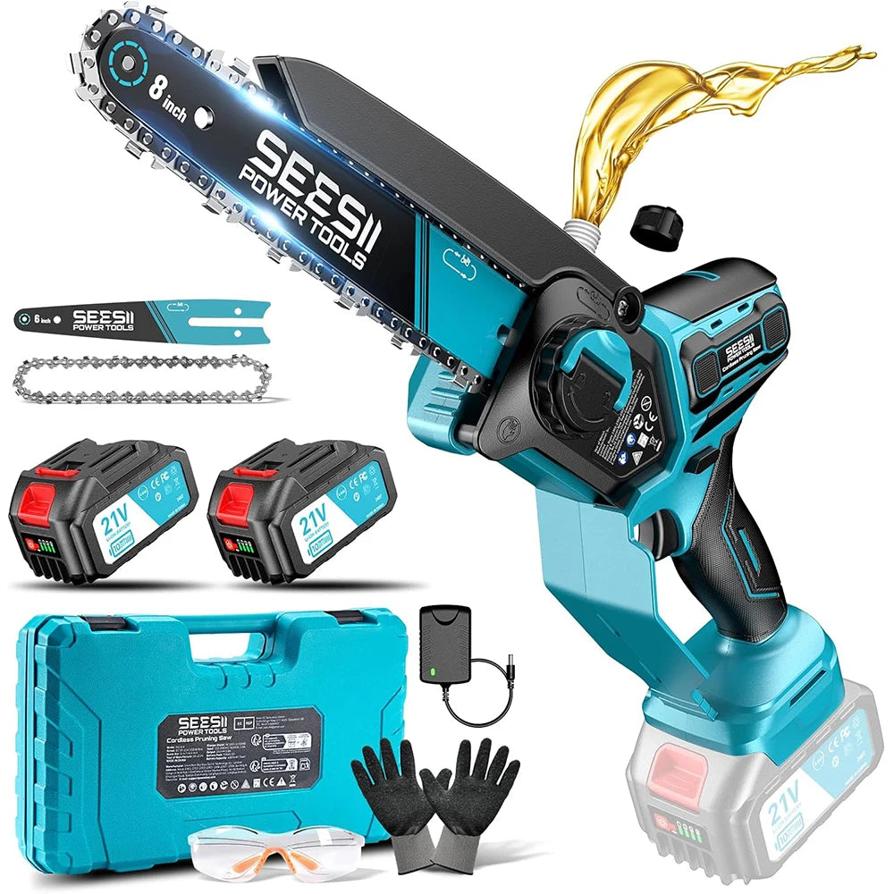 Seesii Brushless Cordless Chainsaw 1000W For Makita 18V Battery
