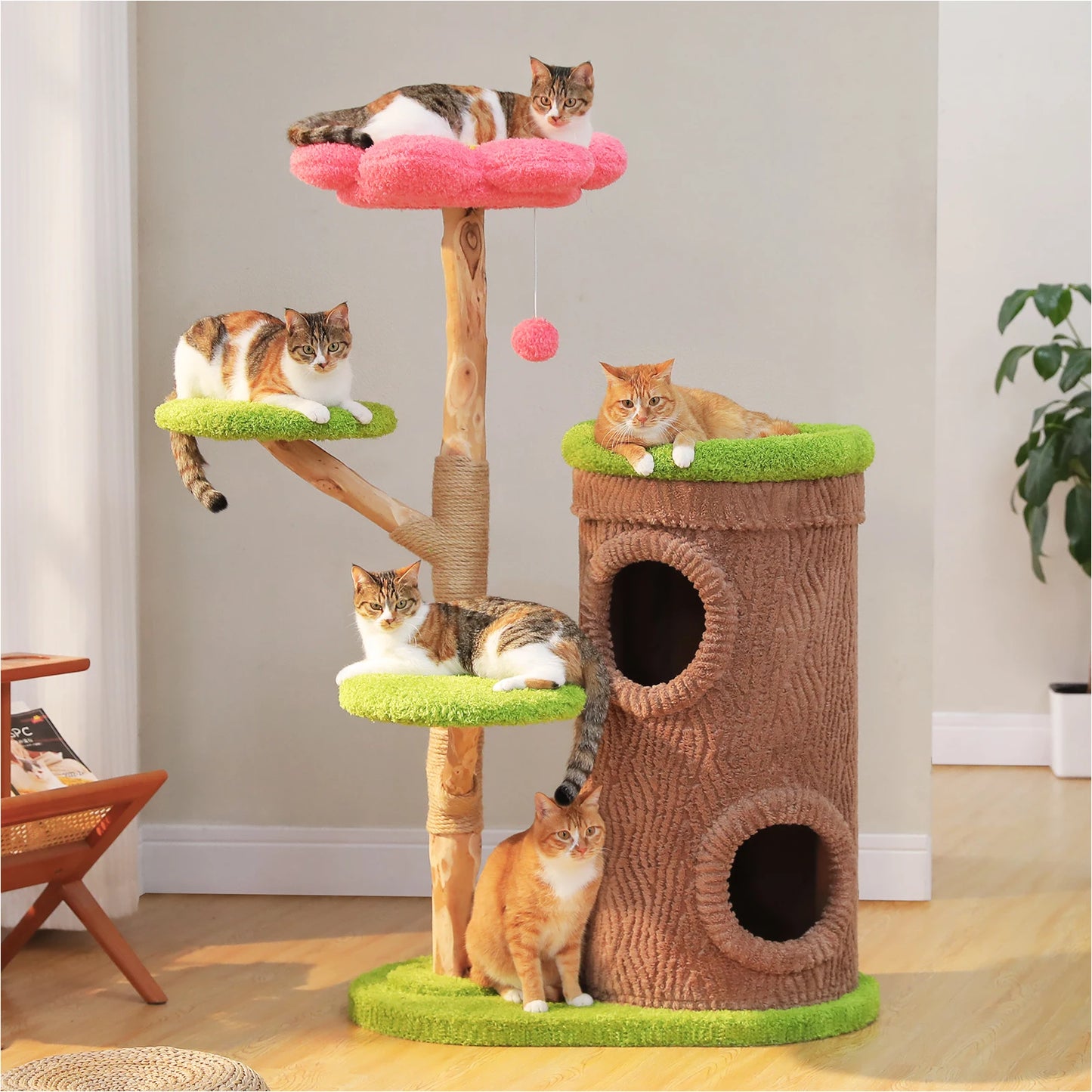 PAWZ Road Large Cat Tree With 4 Condos And Scratching Post