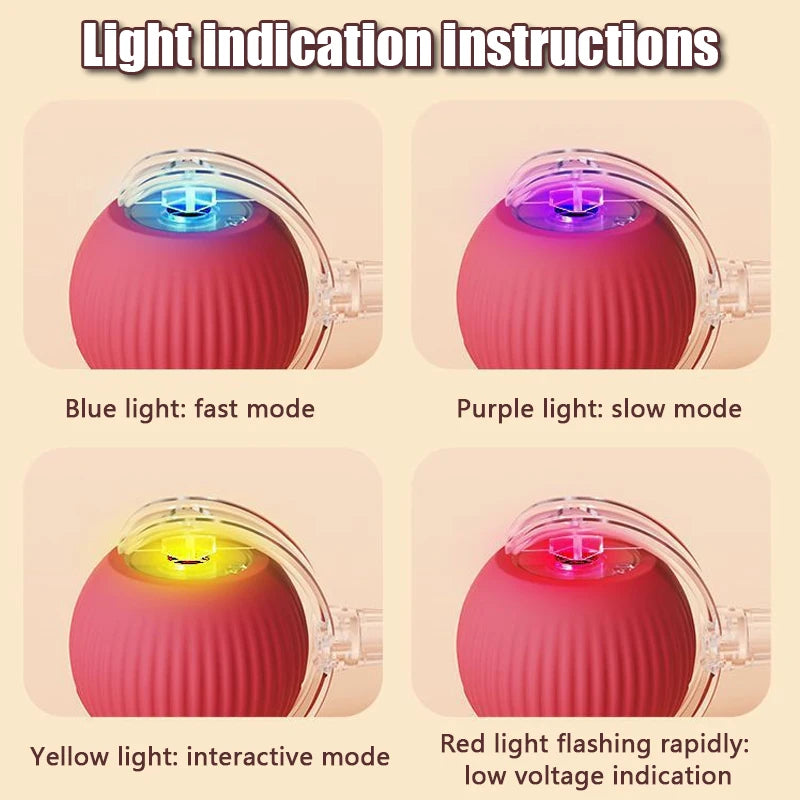 Rechargeable Smart Cat Toy Automatic Rolling Ball Imitating Mouse Tail