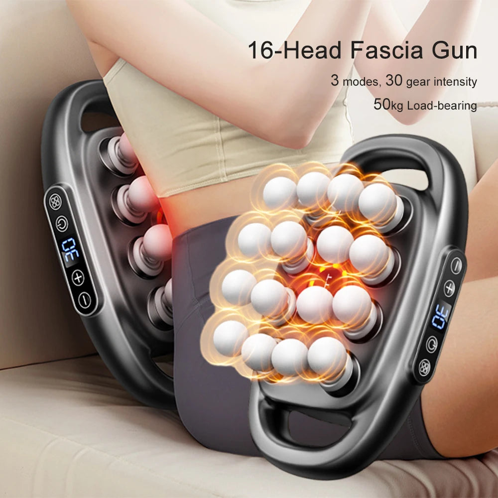 Foreverlily 16-Head Fascia Massage Gun High Frequency Vibration