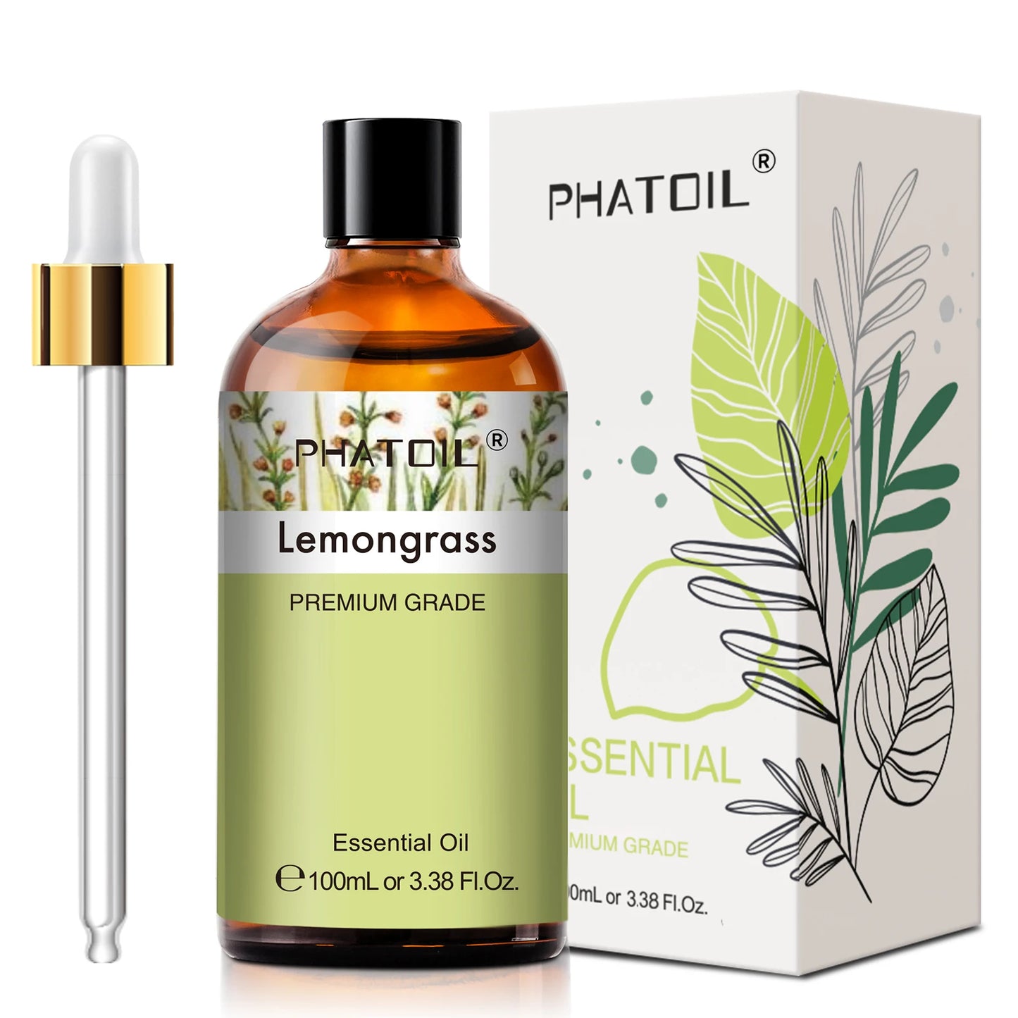 PHATOIL Pure Natural Essential Oils Lavender Jasmine Vanilla Eucalyptus