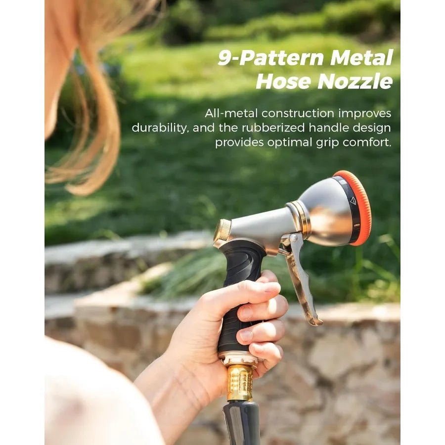 Retractable Garden Hose Reel With Metal Bracket And Brass Fittings UV Resistant