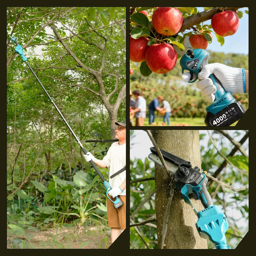 Seesii 3-In-1 Brushless Telescoping Pole Chainsaw Cordless