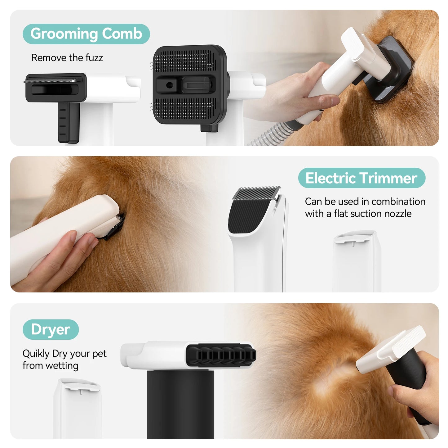 P1 Vacuum Cleaner And Hair Dryer For Pet Grooming Kit