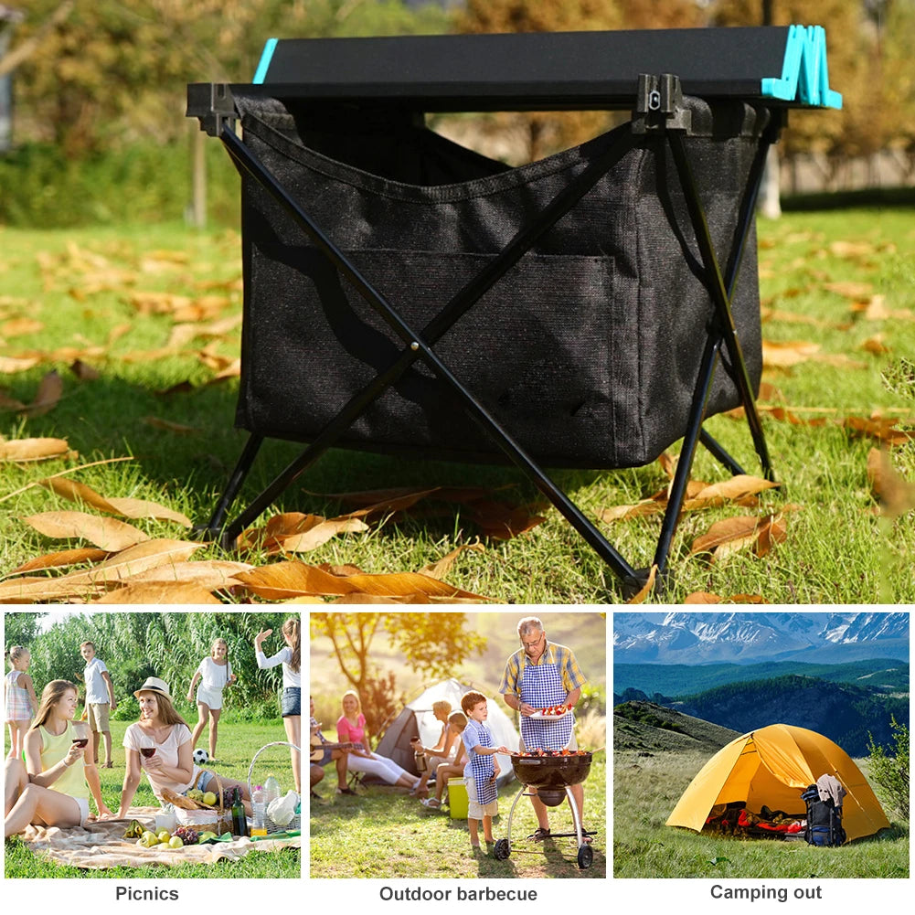 Outdoor Portable Hanging Shelf Under Table Pouch For Camping