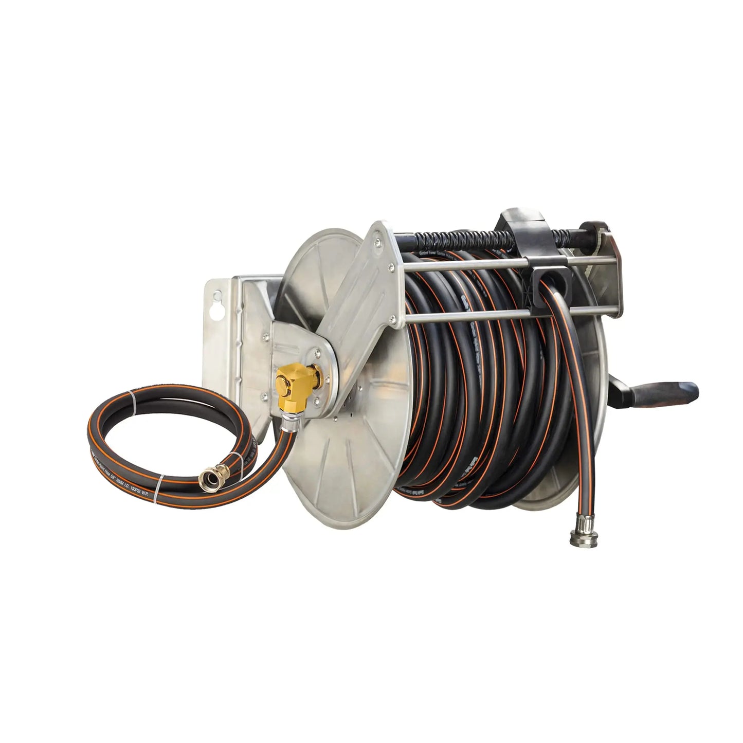 Giraffe Tools Stainless Steel Garden Hose Reel Wall Mounted