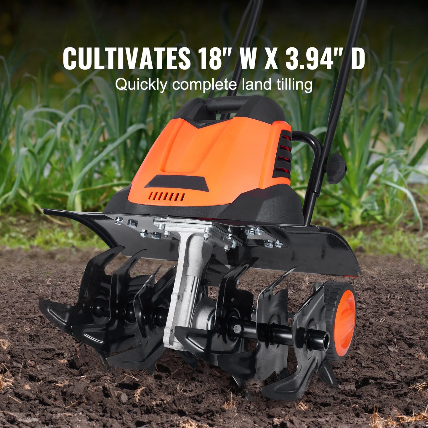 SucceBuy 12 Amp Corded Electric Tiller Cultivator For Garden