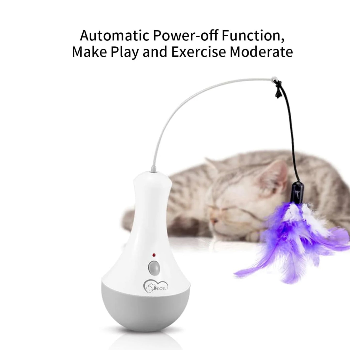 Cat Interactive Feather Toy Teaser for Indoor Play and Exercise